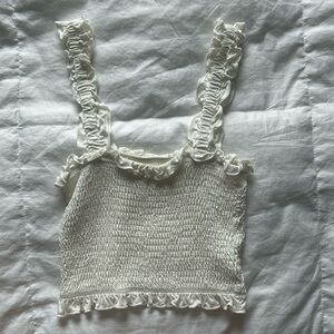 White ribbed tank top size XS